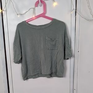 Kids Olive Green Short Sleeve Tee